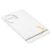 Kaffeestain Schreibart Grunge Muster Magnet (Rechte Seite)