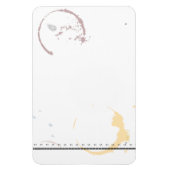 Kaffeestain Schreibart Grunge Muster Magnet (Vertikal)