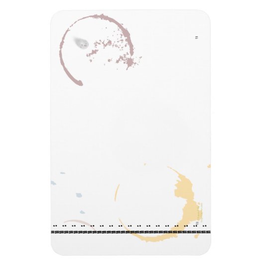 Kaffeestain Schreibart Grunge Muster Magnet (Vertikal)