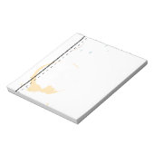 Kaffeestain Schreibart Grunge Muster Notizblock (Rotiert)