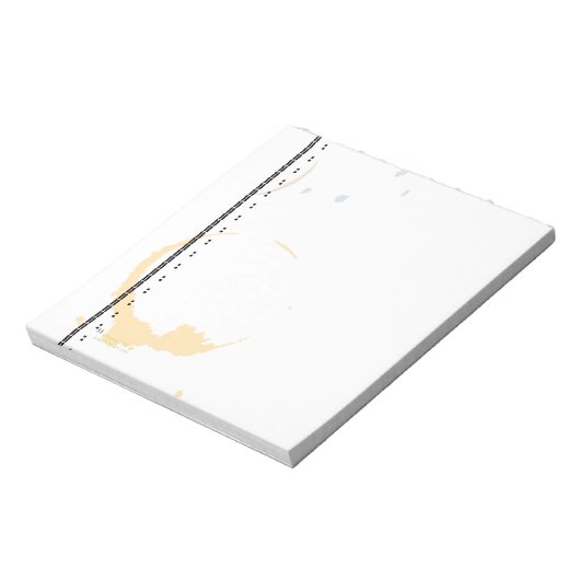 Kaffeestain Schreibart Grunge Muster Notizblock (Rotiert)