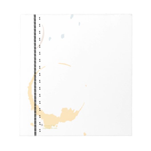 Kaffeestain Schreibart Grunge Muster Notizblock (Vorderseite)