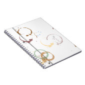 Kaffeestain Schreibart Grunge Muster Notizblock (Rechte Seite)