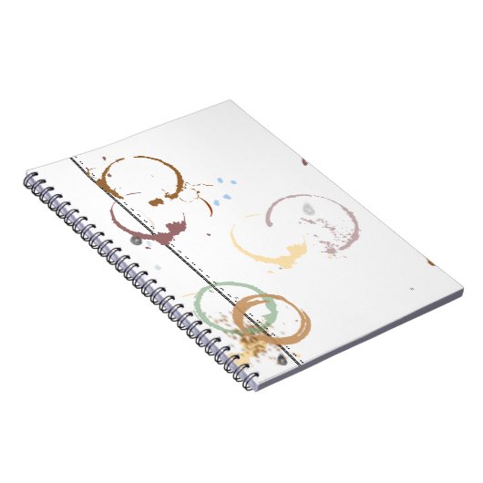 Kaffeestain Schreibart Grunge Muster Notizblock (Rechte Seite)