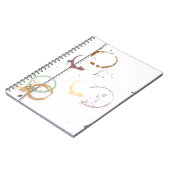 Kaffeestain Schreibart Grunge Muster Notizblock (Linke Seite)