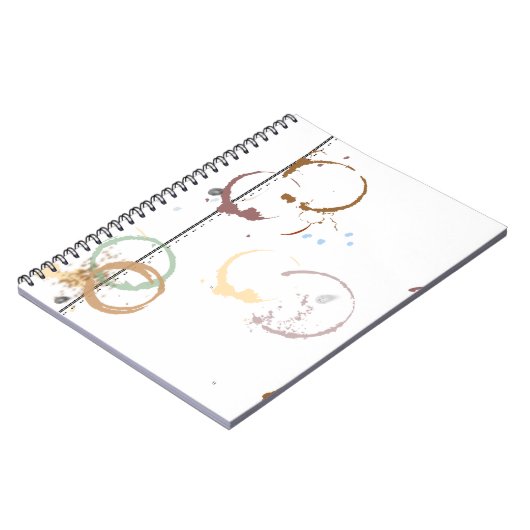 Kaffeestain Schreibart Grunge Muster Notizblock (Linke Seite)