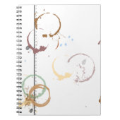 Kaffeestain Schreibart Grunge Muster Notizblock (Vorderseite)