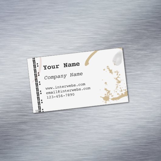 Kaffeestain Schreibart kundenspezifische magnetisc Magnetische Visitenkarte (Beispiel)