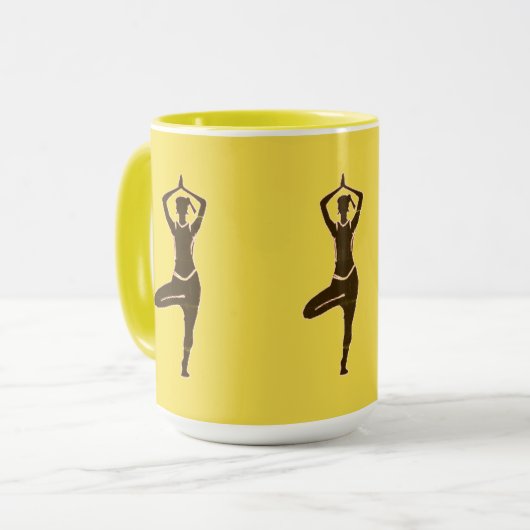 Kaffeestand Yoga Tasse (Vorderseite Links)