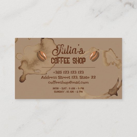 Kaffeestängen Treuekarte (Rückseite)