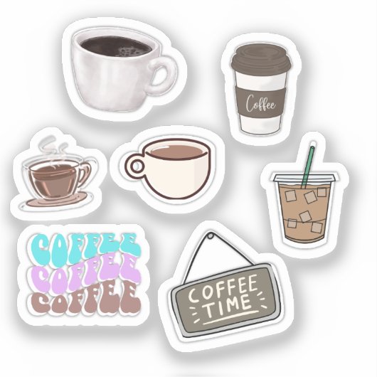 Kaffeesticker Aufkleber (Vorderseite)