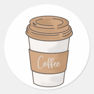 Kaffeesticker Runder Aufkleber