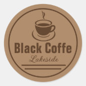 Kaffeesticker Runder Aufkleber (Vorderseite)