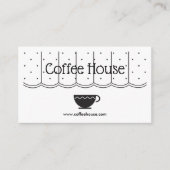 Kaffeestube-Café-Überdachungs-Schalen-einfache Visitenkarte (Vorderseite)