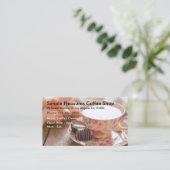 Kaffeestube elegantes Businesscards Visitenkarte (Stehend Vorderseite)