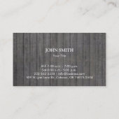 Kaffeestube-elegantes hölzernes Monogramm Visitenkarte (Rückseite)