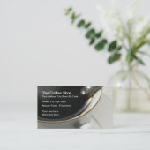 Kaffeestube-Entwurf Visitenkarte (Stehend Vorderseite)
