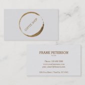 Kaffeestube - Kaffeefleck Visitenkarte (Vorne/Hinten)