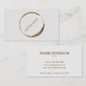 Kaffeestube - Kaffeefleck Visitenkarte (Vorne/Hinten)