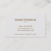 Kaffeestube - Kaffeefleck Visitenkarte (Rückseite)