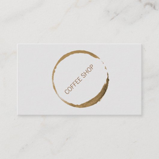 Kaffeestube - Kaffeefleck Visitenkarte (Vorderseite)