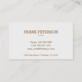 Kaffeestube - Kaffeefleck Visitenkarte (Rückseite)