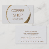 Kaffeestube-Loyalität Treuekarte (Vorne/Hinten)