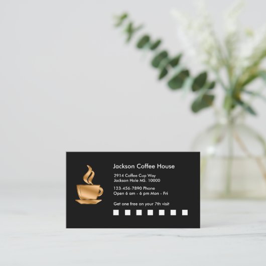 Kaffeestube-Loyalität Treuekarte (Stehend Vorderseite)