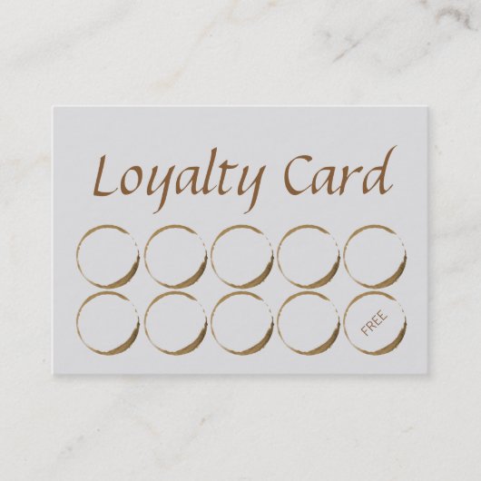 Kaffeestube-Loyalitäts-Karte - Kaffeefleck Treuekarte (Vorderseite)