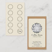 Kaffeestube-Loyalitäts-Lochkarte-Visitenkarte Treuekarte (Vorne/Hinten)