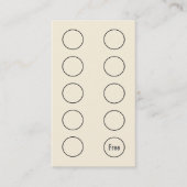 Kaffeestube-Loyalitäts-Lochkarte-Visitenkarte Treuekarte (Vorderseite)