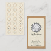 Kaffeestube-Loyalitäts-Lochkarte-Visitenkarte Treuekarte (Vorne/Hinten)