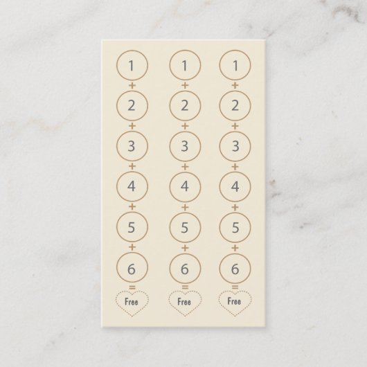 Kaffeestube-Loyalitäts-Lochkarte-Visitenkarte Treuekarte (Vorderseite)