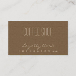 Kaffeestube-Loyalitäts-Visitenkarte Treuekarte
