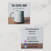 Kaffeestube Quadratische Visitenkarte (Vorne/Hinten)