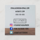 Kaffeestube Quadratische Visitenkarte (Rückseite)