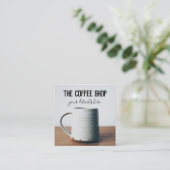 Kaffeestube Quadratische Visitenkarte (Stehend Vorderseite)