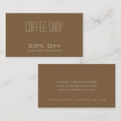 Kaffeestube-Rabatt-Kupon-Karte Rabattkarte (Vorne/Hinten)