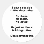 Kaffeestube Runder Aufkleber (Vorderseite)