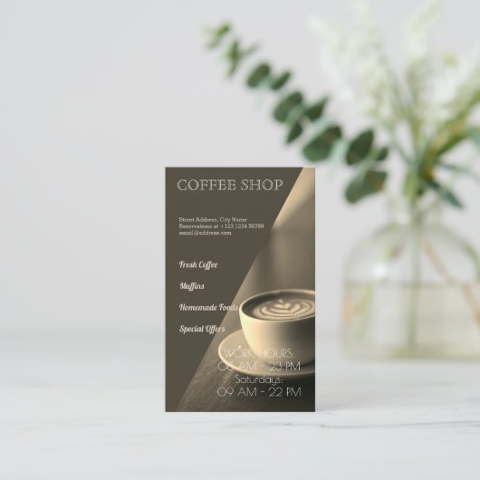 Kaffeestube Visitenkarte (Stehend Vorderseite)