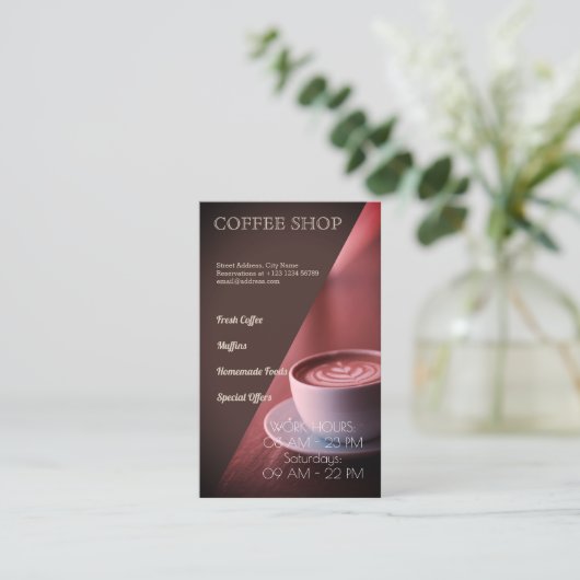 Kaffeestube Visitenkarte (Stehend Vorderseite)