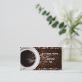 Kaffeestube-Visitenkarte-Schablone Visitenkarte (Stehend Vorderseite)