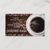 Kaffeestube-Visitenkarte-Schablone Visitenkarte (Rückseite)