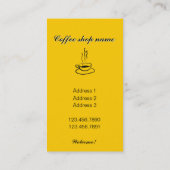 Kaffeestube-Visitenkarte Visitenkarte (Rückseite)