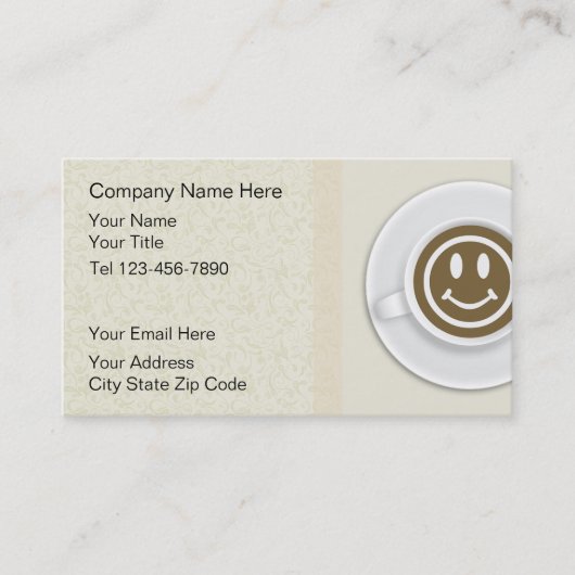 Kaffeestube-Visitenkarten Visitenkarte (Vorderseite)