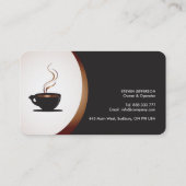 Kaffeestube-Visitenkarten Visitenkarte (Rückseite)