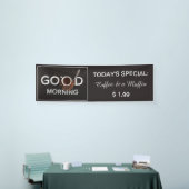 Kaffeestubefahne Text des gutenmorgens Banner (Messeveranstaltung)