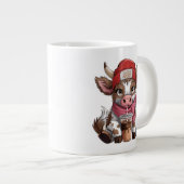 Kaffeesüchtige Kuh Jumbo-Tasse (Vorderseite Rechts)