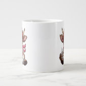 Kaffeesüchtige Kuh Jumbo-Tasse (Vorderseite)