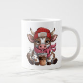 Kaffeesüchtige Kuh Jumbo-Tasse (Rechts)